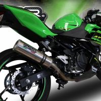 Escape compatível com Kawasaki Ninja 400 2023-2025, M3 Inox , Escape legal, homologado, silenciador com db killer removível e tubo de ligação específico 