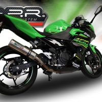 Escape compatível com Kawasaki Ninja 400 2023-2025, M3 Inox , Escape legal, homologado, silenciador com db killer removível e tubo de ligação específico 