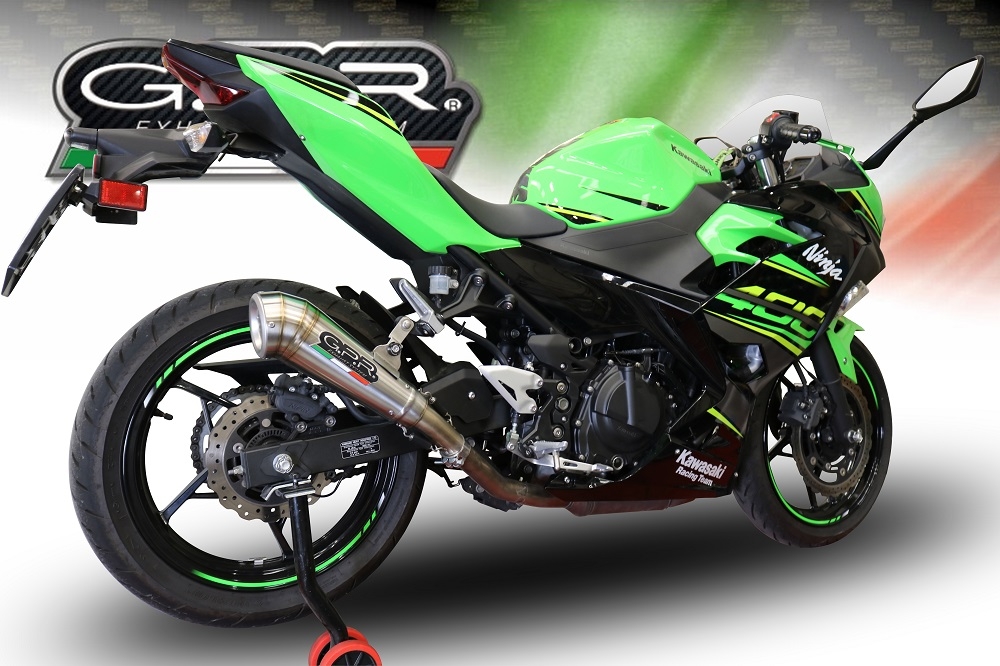 Escape compatível com Kawasaki Z 400 2023-2025, Powercone Evo, Escape legal, homologado, silenciador com db killer removível e tubo de ligação específico 