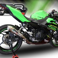 Escape compatível com Kawasaki Z 400 2023-2025, Powercone Evo, Escape legal, homologado, silenciador com db killer removível e tubo de ligação específico 