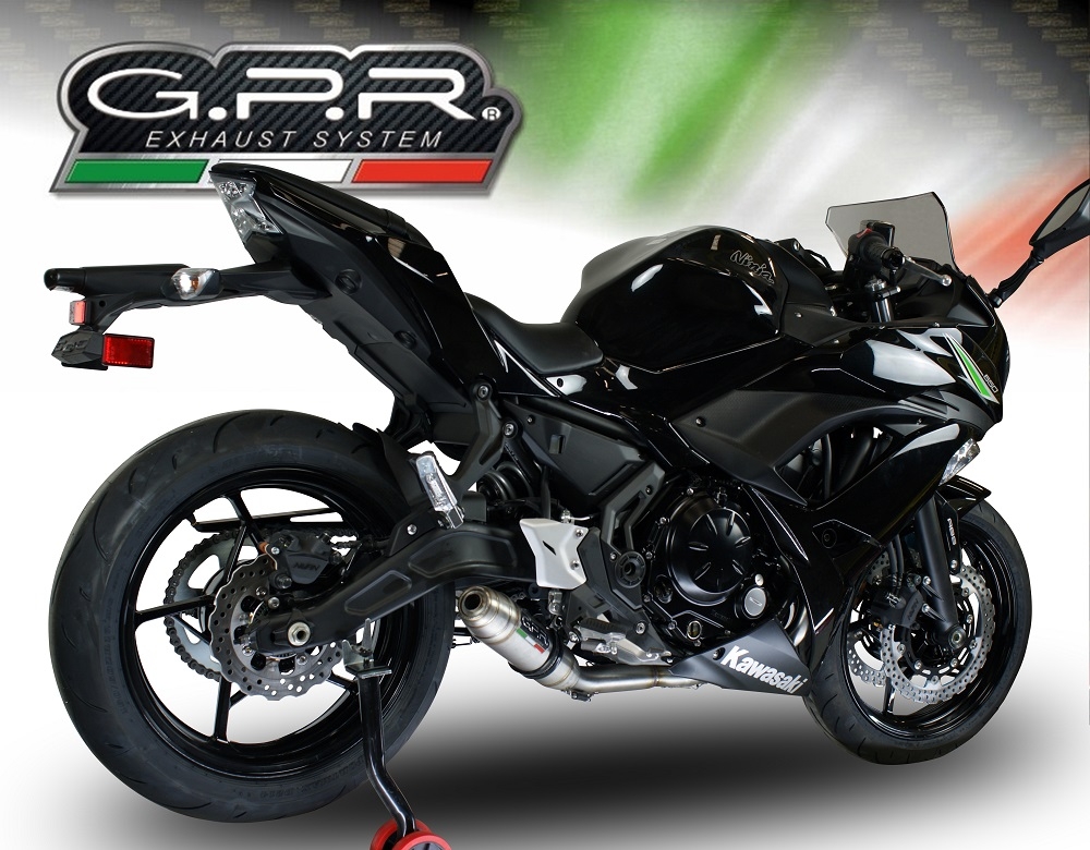 Escape compatível com Kawasaki Ninja 650 2017-2020, Deeptone Inox, Sistema homologado com catalisador linha completa, silencioso mais coletor 