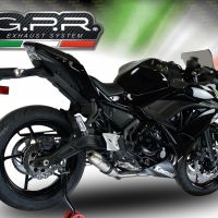 Escape compatível com Kawasaki Ninja 650 2017-2020, Deeptone Inox, Sistema homologado com catalisador linha completa, silencioso mais coletor 