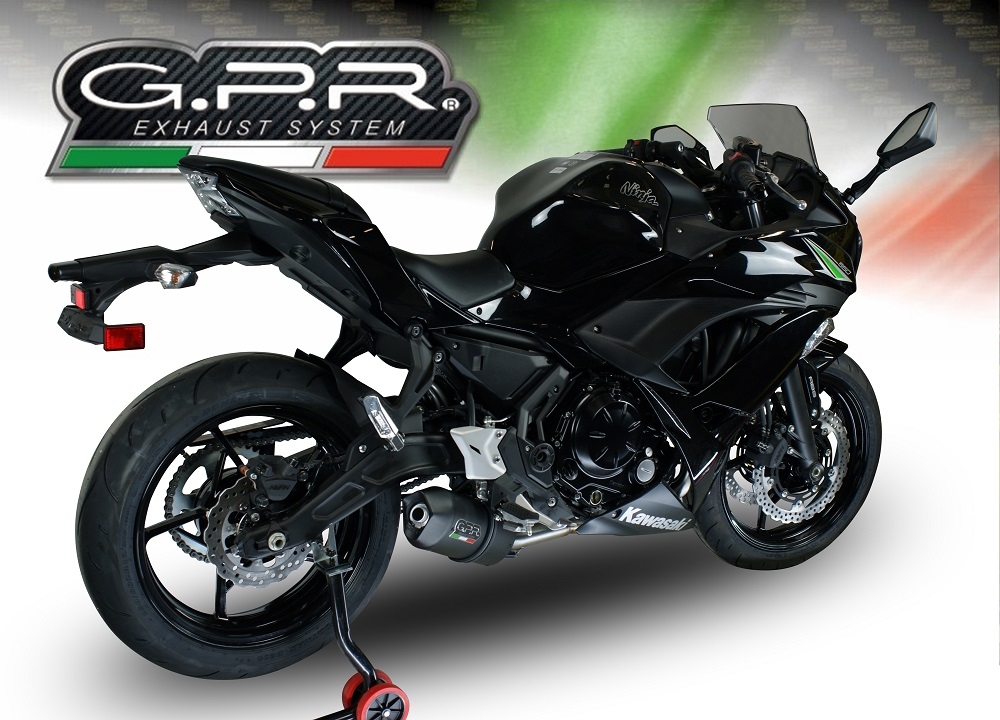 Escape compatível com Kawasaki Ninja 650 2021-2022, Furore Nero, Sistema homologado com catalisador linha completa, silencioso mais coletor 