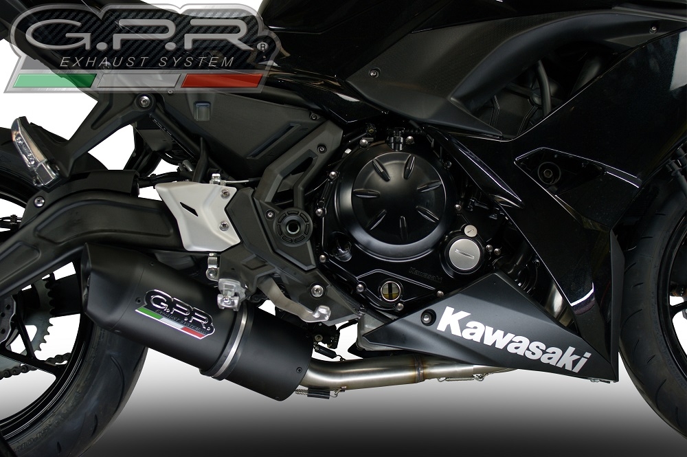 Escape compatível com Kawasaki Ninja 650 2021-2022, Furore Nero, Sistema homologado com catalisador linha completa, silencioso mais coletor 