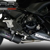 Escape compatível com Kawasaki Ninja 650 2021-2022, Furore Nero, Sistema homologado com catalisador linha completa, silencioso mais coletor 