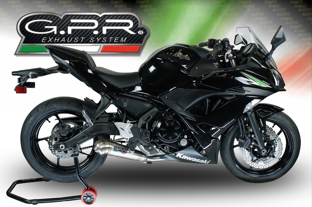 Escape compatível com Kawasaki Ninja 650 2017-2020, Powercone Evo, Sistema homologado com catalisador linha completa, silencioso mais coletor 