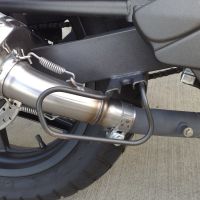 Escape compatível com Kymco Quannon 125 2007-2016, Trioval, Escape legal, homologado, silenciador com db killer removível e tubo de ligação específico 