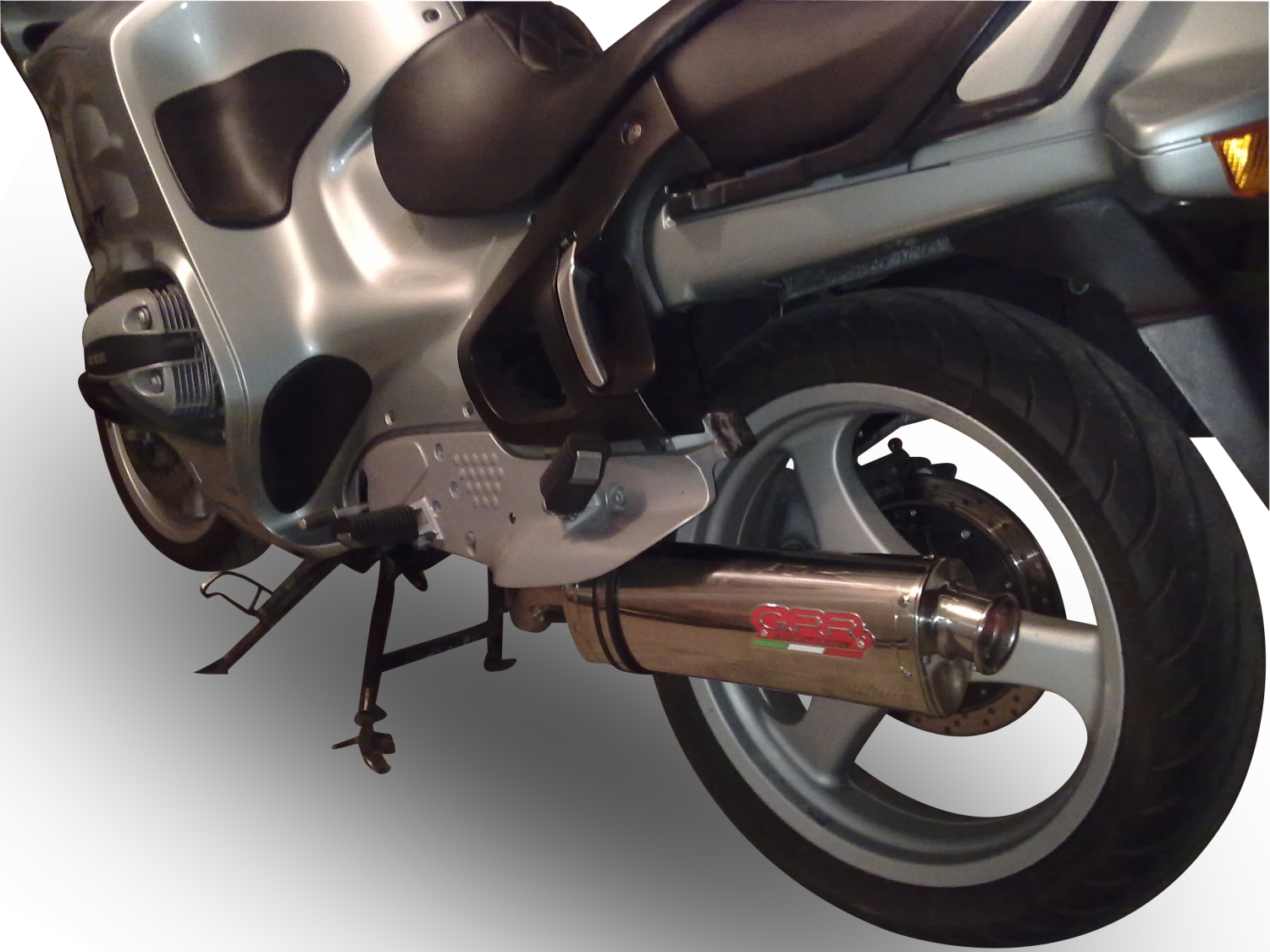 Escape compatível com Bmw R 850 R -GS 1994-2002, Trioval, Escape legal, homologado, silenciador com db killer removível e tubo de ligação específico 