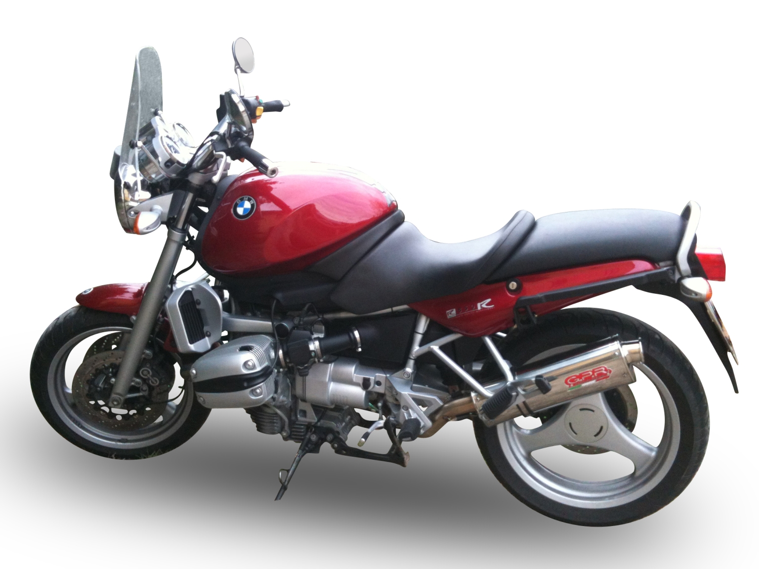 Escape compatível com Bmw R 850 R -GS 1994-2002, Trioval, Escape legal, homologado, silenciador com db killer removível e tubo de ligação específico 