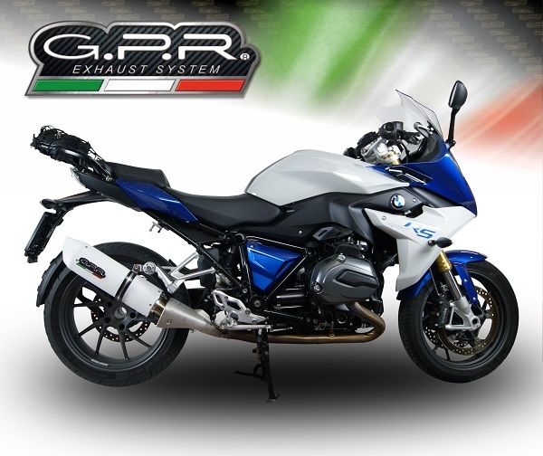 Escape compatível com Bmw R 1200 Rs Lc 2015-2016, Albus Ceramic, Escape legal, homologado, silenciador com db killer removível e tubo de ligação específico 