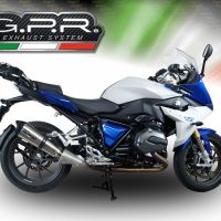GPR escape compatível com  Bmw R 1200 Rs Lc 2015-2016, New Grand Prix Evo Titanium, Escape legal, homologado, silenciador com db killer removível e tubo de ligação específico 