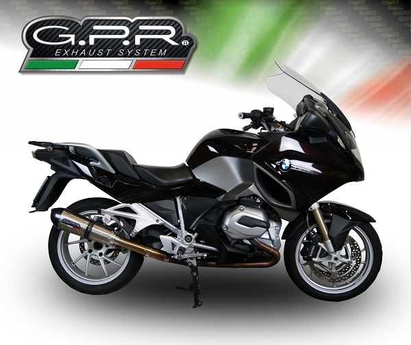 GPR escape compatível com  Bmw R 1200 Rt Lc  2014-2016, New Grand Prix Evo Titanium, Escape legal, homologado, silenciador com db killer removível e tubo de ligação específico 