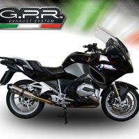 GPR escape compatível com  Bmw R 1200 Rt Lc  2014-2016, New Grand Prix Evo Titanium, Escape legal, homologado, silenciador com db killer removível e tubo de ligação específico 