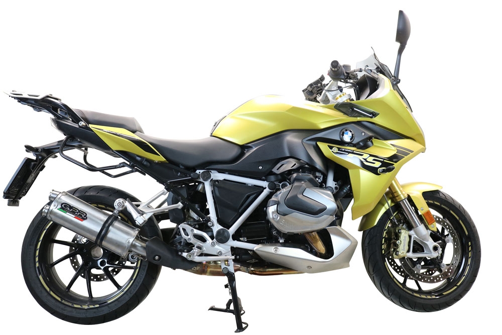 Escape compatível com Bmw R 1250 R -Rs 2021-2024, Dual Inox, Escape legal, homologado, silenciador com db killer removível e tubo de ligação específico 