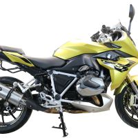 Escape compatível com Bmw R 1250 R -Rs 2021-2024, Dual Inox, Escape legal, homologado, silenciador com db killer removível e tubo de ligação específico 