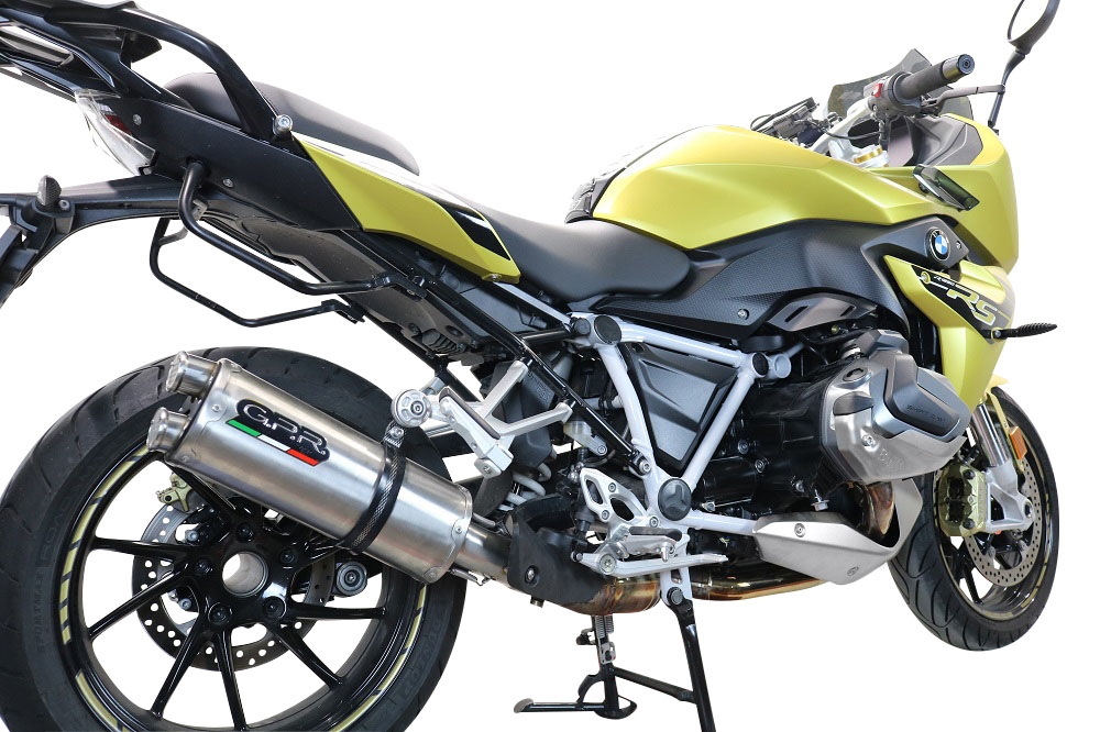 Escape compatível com Bmw R 1250 R -Rs 2021-2024, Dual Inox, Escape legal, homologado, silenciador com db killer removível e tubo de ligação específico 