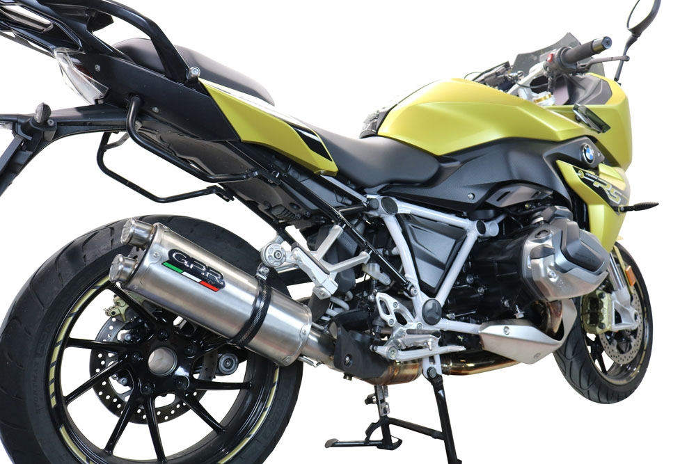 Escape compatível com Bmw R 1250 R -Rs 2021-2024, Dual Inox, Escape legal, homologado, silenciador com db killer removível e tubo de ligação específico 