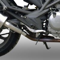 Escape compatível com Cagiva Raptor 650 2001-2005, Furore Nero, Par de silenciosos de escape homologadas, com db killer removível e tubos de ligação específicos 