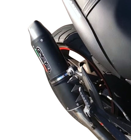 Escape compatível com Cagiva X-Raptor 1000 2002-2002, Furore Nero, Par de silenciosos de escape homologadas, com db killer removível e tubos de ligação específicos 