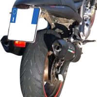 Escape compatível com Cagiva X-Raptor 1000 2002-2002, Furore Nero, Par de silenciosos de escape homologadas, com db killer removível e tubos de ligação específicos 