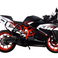 Escape compatível com Ktm Rc 125 2014-2016, Albus Ceramic, Escape legal, homologado, silenciador com db killer removível e tubo de ligação específico 