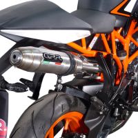 Escape compatível com Ktm Rc 125 2014-2016, Deeptone Inox, Escape legal, homologado, silenciador com db killer removível e tubo de ligação específico 