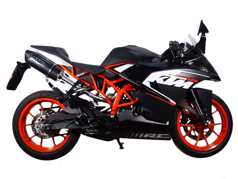 Escape compatível com Ktm Rc 200 2014-2021, Deeptone Inox, Escape legal, homologado, silenciador com db killer removível e tubo de ligação específico 