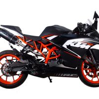 Escape compatível com Ktm Rc 200 2014-2021, Deeptone Inox, Escape legal, homologado, silenciador com db killer removível e tubo de ligação específico 