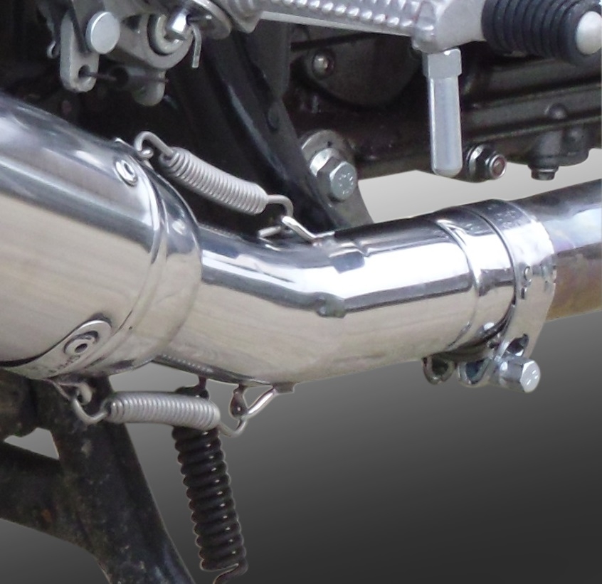 Escape compatível com Royal Enfield Continental GT 535 2014-2016, Vintacone, Escape legal, aprovado, com db killer removível, tubo de conexão e conversor catalítico 