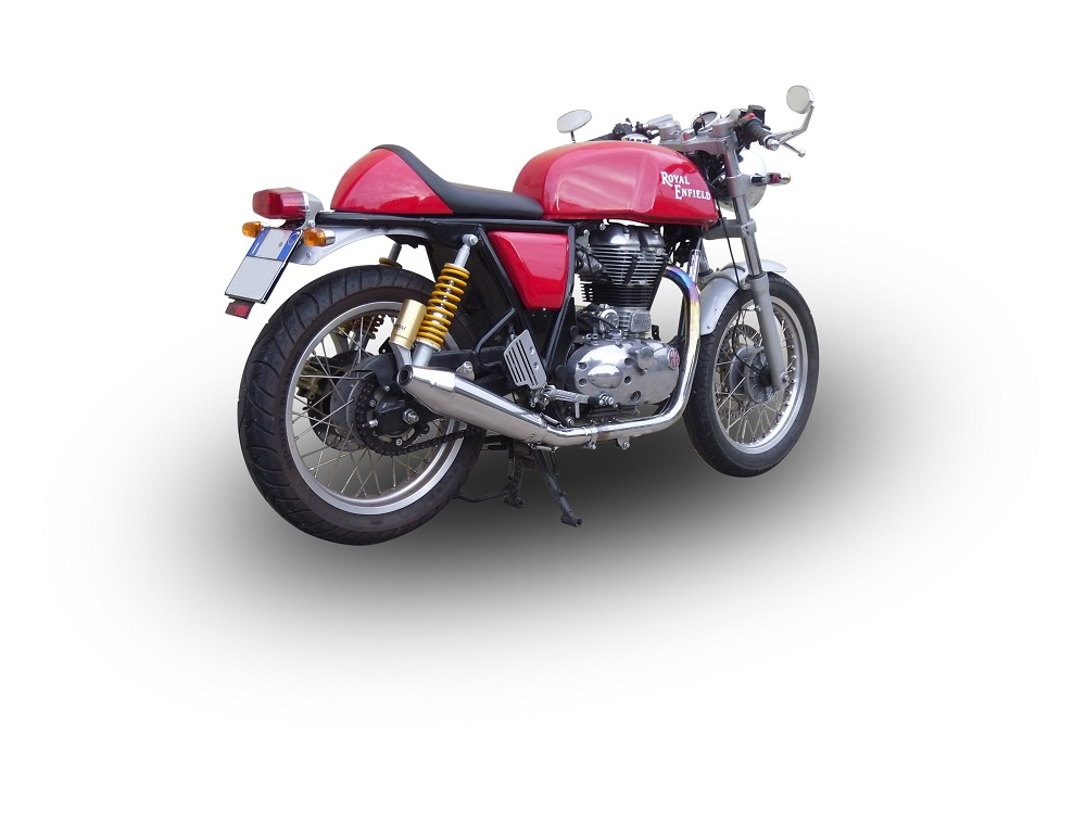 Escape compatível com Royal Enfield Continental GT 535 2014-2016, Vintacone, Escape legal, aprovado, com db killer removível, tubo de conexão e conversor catalítico 