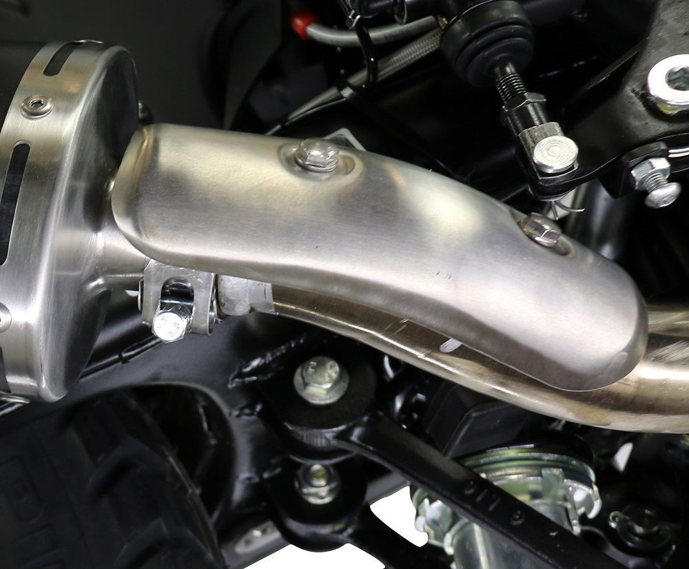 Escape compatível com Royal Enfield Himalayan 410 Diam.36mm 2017-2020, Albus Evo4, Escape legal, aprovado, com db killer removível, tubo de conexão e conversor catalítico 