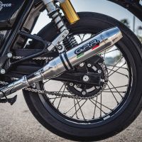 Escape compatível com Royal Enfield Interceptor 650 2021-2025, Deeptone Inox, Par de terminais de exaustão aprovados, com db killer removível, catalisadores e tubo de conexão específico 