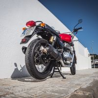 Escape compatível com Royal Enfield Interceptor 650 2021-2025, Furore Evo4 Nero, Par de terminais de exaustão aprovados, com db killer removível, catalisadores e tubo de conexão específico 