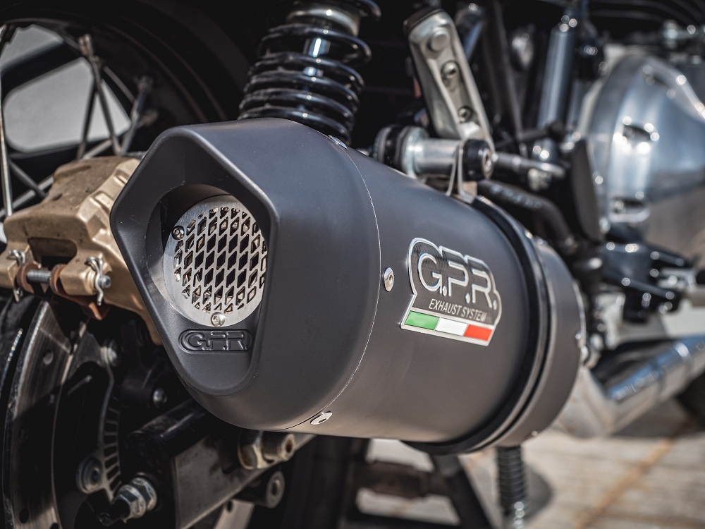 Escape compatível com Royal Enfield Interceptor 650 2021-2025, Furore Evo4 Nero, Par de terminais de exaustão aprovados, com db killer removível, catalisadores e tubo de conexão específico 