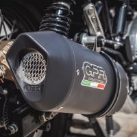 Escape compatível com Royal Enfield Interceptor 650 2021-2025, Furore Evo4 Nero, Par de terminais de exaustão aprovados, com db killer removível, catalisadores e tubo de conexão específico 