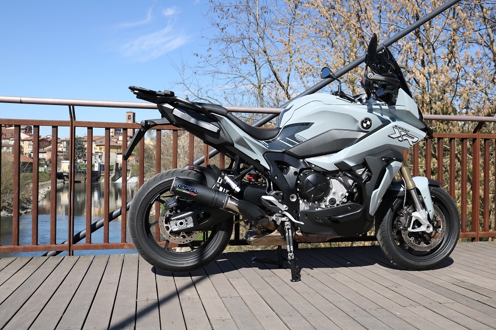 Escape compatível com Bmw S 1000 XR -M 2020-2025, M3 Black Titanium, Escape legal, homologado, silenciador com db killer removível e tubo de ligação específico 