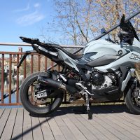 Escape compatível com Bmw S 1000 XR -M 2020-2025, M3 Black Titanium, Escape legal, homologado, silenciador com db killer removível e tubo de ligação específico 