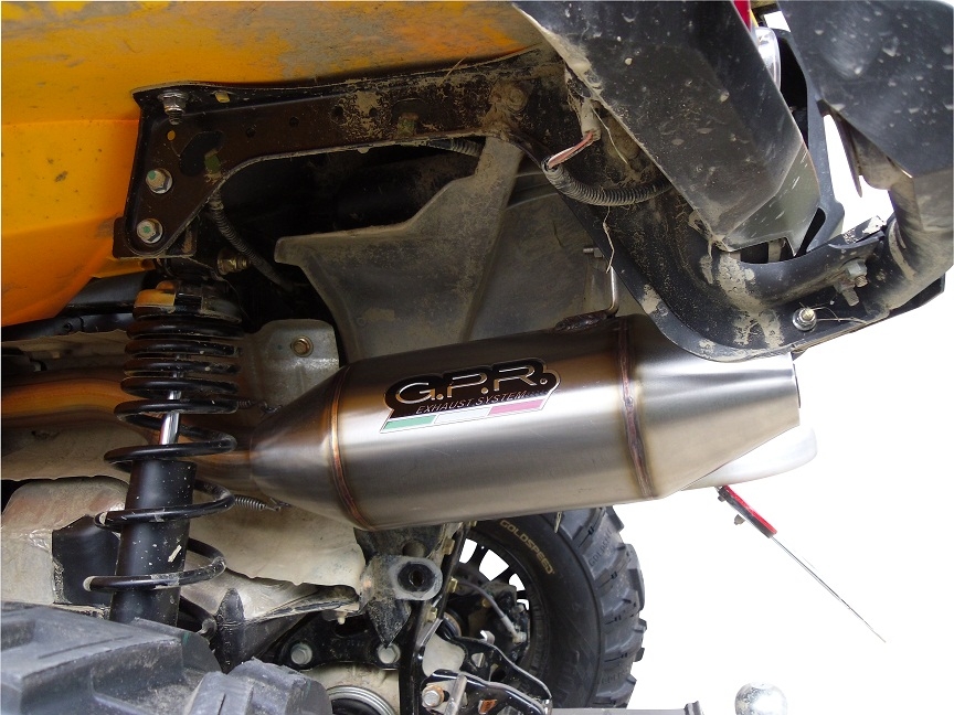 Escape compatível com Can Am Outlander 570 Max 2016-2017, Deeptone Atv, Escape legal, homologado, silenciador com db killer removível e tubo de ligação específico 