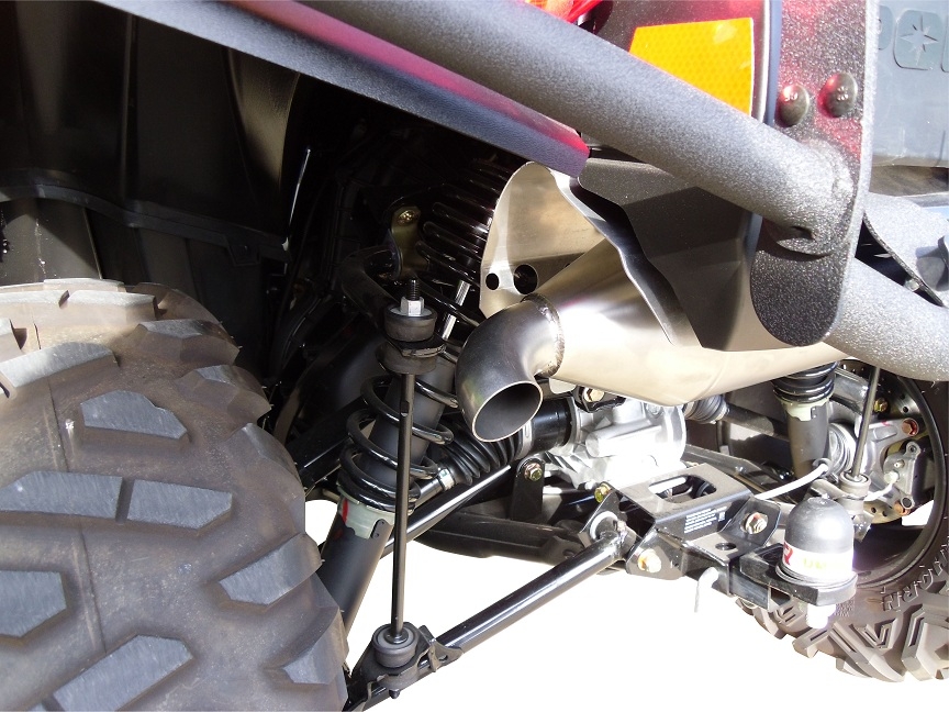 Escape compatível com Polaris Sportsman Xp 850 - Xp 850 Forest 2010-2014, Power Bomb, Escape legal, homologado, silenciador com db killer removível e tubo de ligação específico 