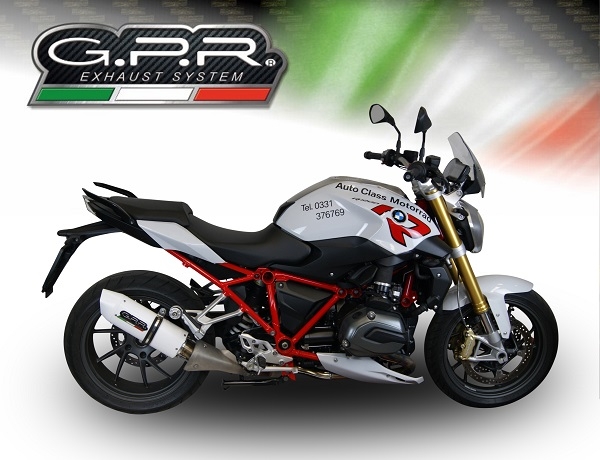 Escape compatível com Bmw R 1200 R 2015 Lc 2015-2016, Albus Ceramic, Escape legal, homologado, silenciador com db killer removível e tubo de ligação específico 