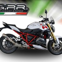 Escape compatível com Bmw R 1200 R Lc 2017-2019, Powercone Evo, Escape legal, homologado, silenciador com db killer removível e tubo de ligação específico 