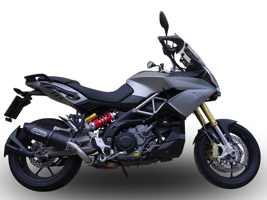 Escape compatível com Aprilia Caponord 1200 2013-2016, Furore Nero, Escape legal, homologado, silenciador com db killer removível e tubo de ligação específico 