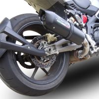 Escape compatível com Aprilia Caponord 1200 2013-2016, Furore Nero, Escape legal, homologado, silenciador com db killer removível e tubo de ligação específico 