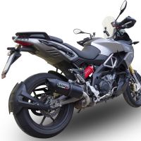 Escape compatível com Aprilia Caponord 1200 2013-2016, Furore Nero, Escape legal, homologado, silenciador com db killer removível e tubo de ligação específico 