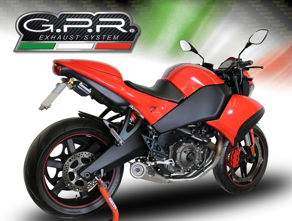 Escape compatível com Buell 1125 R -CR 2005-2009, Powercone Evo, Escape homologado semi-completo com db killer removível 