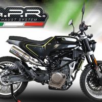 Escape compatível com Husqvarna Svartpilen 401 2018-2019, M3 Titanium Natural, Escape homologado semi-completo com db killer removível e com catalisador 