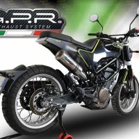 Escape compatível com Husqvarna Svartpilen 401 2018-2019, M3 Titanium Natural, Escape homologado semi-completo com db killer removível e com catalisador 