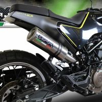 Escape compatível com Husqvarna Svartpilen 401 2018-2019, M3 Titanium Natural, Escape homologado semi-completo com db killer removível e com catalisador 