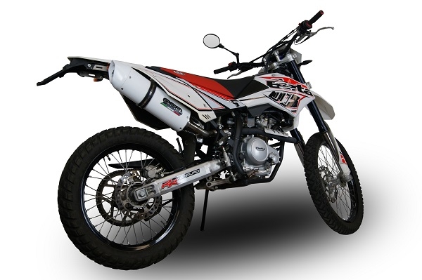 GPR escape compatível com  Beta RR 125 Enduro Lc 4t 2010-2018, Albus Ceramic, Escape legal, homologado, silenciador com db killer removível e tubo de ligação específico 