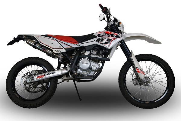 Escape compatível com Beta RR 125 Enduro Lc 4t 2010-2018, Deeptone Inox, Escape legal, homologado, silenciador com db killer removível e tubo de ligação específico 